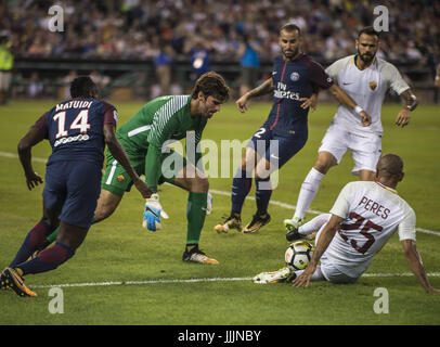 Detroit, Michigan, USA. 19th July, 2017. during the International Champions Cup between AS Roma and Paris Saint- Germain at Comerica Park in Detroit, Michigan. Paris Saint- Germain won the match in a shootout. Credit: Scott Hasse/ZUMA Wire/Alamy Live News Stock Photo