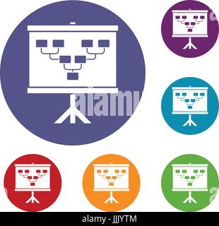 Soccer or football field scheme icons set Stock Vector
