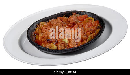 Turkish Traditional Food kebap Guvec, Food set oriental Turkish cuisine Stock Photo