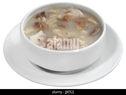 Tripe mixed soup, belle paca soup, tripe soup, iskembe corbasi, turkish traditional Stock Photo