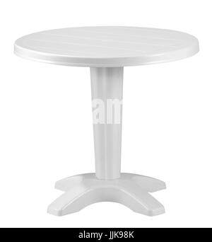 outdoor plastic table isolated Stock Photo