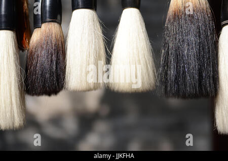 Close-up of chinese calligraphy brushes, Stock Photo