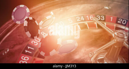 Composite image of illustration of 3d gambling chips Stock Photo