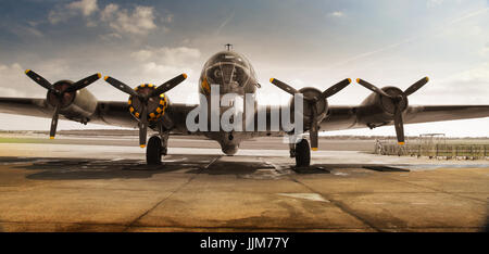 American world war 2 aircraft on British airfield Stock Photo
