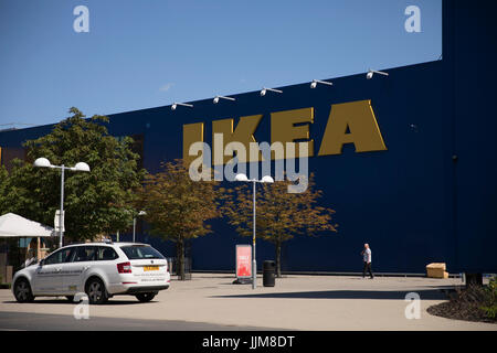 Ikea home furnishings retail store - logo Stock Photo
