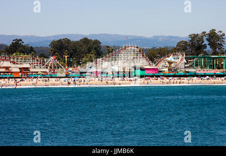 Boardwalk in Santa Cruz, California Stock Photo