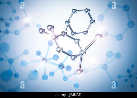 3d rendering metal molecule structure on grey background Stock Photo ...