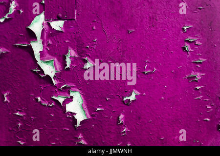 Colored concrete background with peeling old paint. Stock Photo
