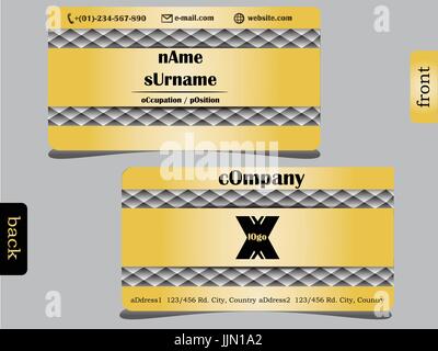 Design Modern Creative and Clean Template. Show front and back of card. Concept smart start up for business. Stock Vector