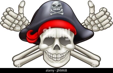 Pirate Skull and Crossbones Stock Vector