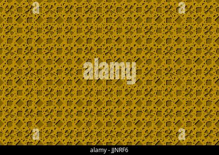 Background with gold 3d pattern on white background in Islamic style.Light and shadow 3d effect.Islamic pattern 3d template for your design art Stock Vector