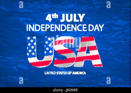 stylish american independence day design vector art Stock Vector