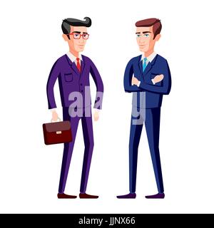 elegant young man in business suit vector art Stock Vector