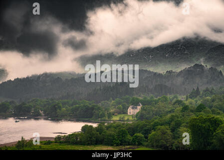 Glenfinnan  in the cludy morning. Scotland. Stock Photo