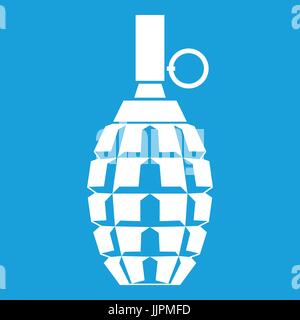 Grenade icon white Stock Vector