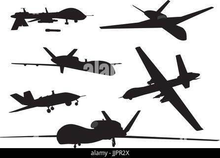 Weapon. Drones set Stock Vector