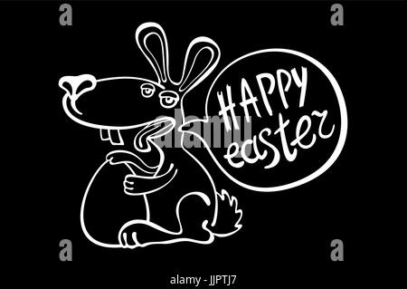 Have Yourself a Very Happy Easter | Easter Bunny Ears Vector art Stock Vector