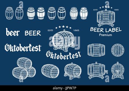 Vector barrel drawn on the chalkboard. Eps8. RGB. One global color. Gradients free. Each elements are grouped separately Stock Vector