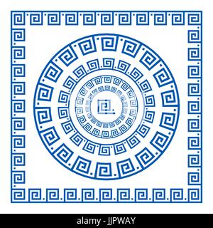 Set of brushes to create the Greek Meander patterns. Greek traditional ...