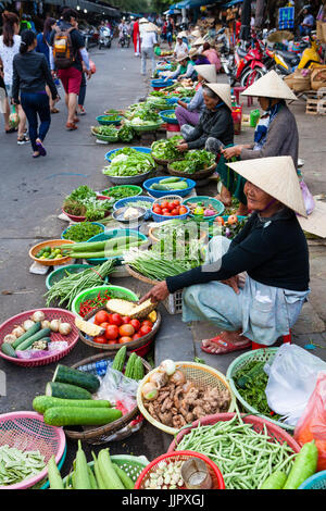 Hoi An, Vietnam - March 14, 2017: local food market Stock Photo