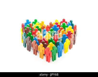 Diversity Love And Unity Partnership As Heart Hands In Groups Of Diverse  People Connected Together Shaped As An Inclusion And Inclusive Support  Symbol Of Teamwork And Togetherness. Stock Photo, Picture and Royalty