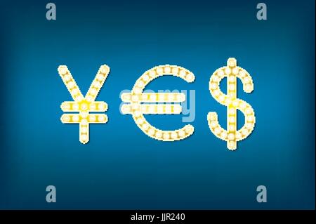 yes in form money symbol, 3d vector art vintage Stock Vector