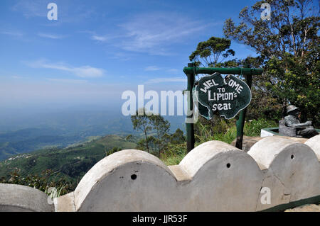 View from Lipton's Seat near Haputale, Sri Lanka Stock Photo