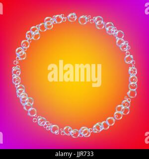 Shampoo foam with colorful realistic bubbles Stock Vector