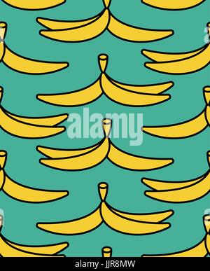 Banana peel pattern. Banana Skin Style Outline background Stock Vector
