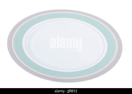 Multi colored dinner plate. Isolated on a white background. Stock Photo