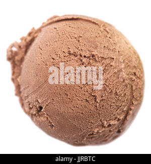 chocolate ice cream scoop isolated on white background Stock Photo