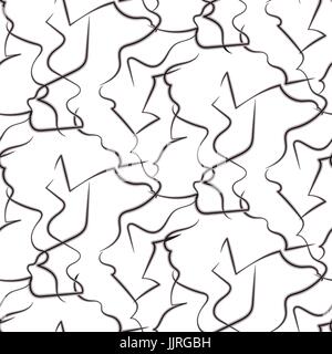 Abstract white and black geo vector pattern. Stock Vector