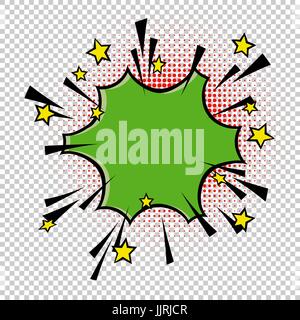Comic speech bubble element. Halftone circle on transparent background. Vector set. Comic text. Vector bubble icon speech phrase. Comics book balloon. Stock Vector