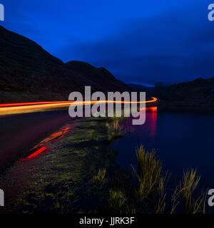 SCOTLAND - CIRCA APRIL 2016: Car trails in the Fairy Glen in Skye an Island in Scotland Stock Photo