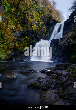 SCOTLAND - CIRCA APRIL 2016: The River Rha Waterfalls close to Uig in Skye an Island in Scotland Stock Photo