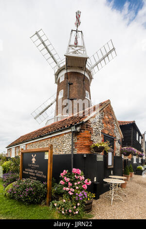 The windmill at Cley next the sea in Norfolk Stock Photo