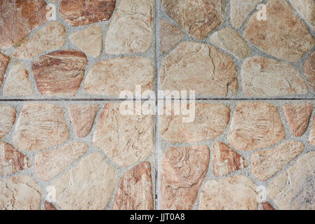 Brown stone tile texture surface. Square marble pattern Stock Photo