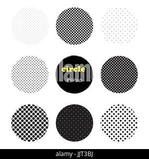 Set of 9 circles,Vector design elements. Stock Vector