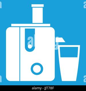 Juicer icon white Stock Vector