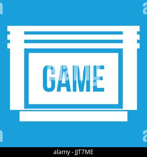 Game cartridge icon white Stock Vector