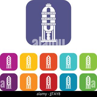 Capacity for oil storage icons set Stock Vector Image & Art - Alamy
