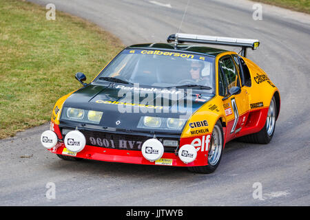 1977 Renault Alpine A310 rally car at the 2017 Goodwood Festival of Speed, Sussex, UK. Stock Photo