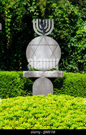 Dachau concentration camp Jewish memorial, Munich, Bavaria, Germany Stock Photo