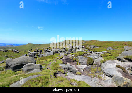 The Woolpacks on the southern edge of Kinder Scout, Derbyshire, Peak District National Park, England, UK Stock Photo