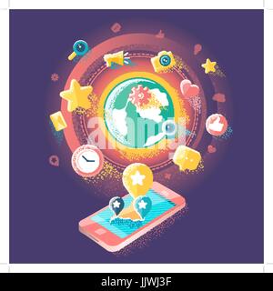 Social Media Illustration Stock Vector