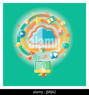 Cloud Technologies And Internet Stock Vector