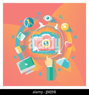 Photography And Internet Stock Vector