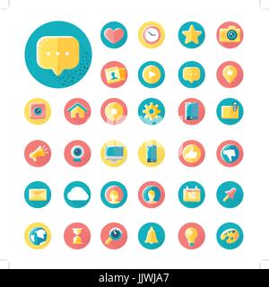 Social Media Icons Set Stock Vector