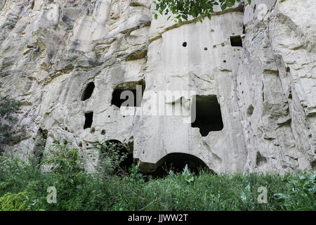 Handmade Caves in Ihlara Valley, Aksaray City, Turkey Stock Photo