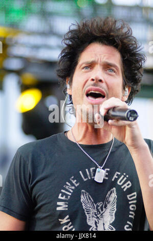 Singer Chris Cornell performs 2007 KROQ LA Invasion Home Depot Center Carson,California. Stock Photo